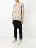 hooded striped shirt