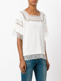 lace-trim blouse