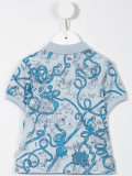 snake print polo shirt 