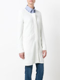 collarless single breasted coat