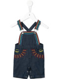 embroidered dungarees