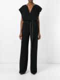 piped trim jumpsuit