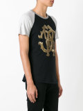 two-tone metallic monogram logo T-shirt