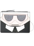 cartoon print clutch bag