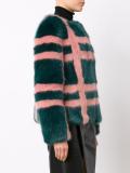 'Gustav' faux-fur plaid coat 