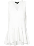 v-neck flared top