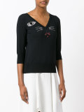 cat face sweatshirt 