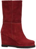 wedge mid-calf boots