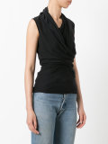 draped neck tank top
