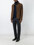 zipped leather jacket