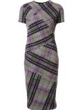 checked fitted dress