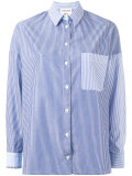 striped chest pocket shirt