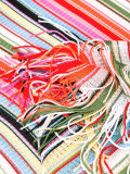 striped fringed scarf