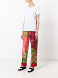 leaf print pyjama trousers