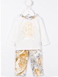 logo print trouser set