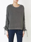lace up sleeves top 