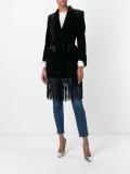 fringed velvet coat