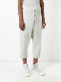 drop-crotch cropped trousers