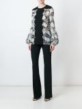 scalloped print blouse