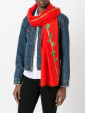 embroidered flower scarf 
