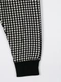 houndstooth jacquard trousers