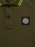 striped trim polo shirt