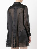 sheer panel blouse 