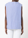 striped sleeveless blouse