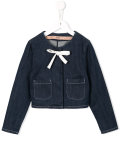 bow detail denim jacket 
