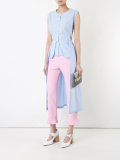 sleeveless asymmetric blouse 