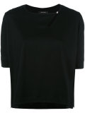 off centre keyhole detail T-shirt