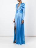 deep v-neck side slit gown