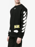 diagonal spray print sweatshirt