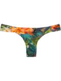 floral side ruched bikini bottom