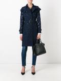 embroidered double breasted coat 