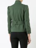 stand collar belted jacket