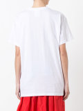 frill detail striped T-shirt