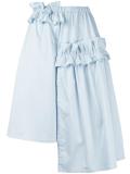 ruched asymmetrical skirt