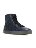 sequin embellished hi-top sneakers