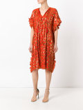 flared printed dress 