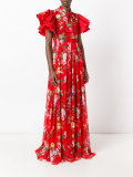 floral print ruffled dress
