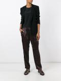 chevron striped print trousers