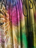 'Fireworks'印花抽绳半身裙