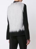 furred effect cropped gilet