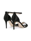 Crystal Embellished Satin Sandals