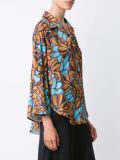 floral print V-neck blouse