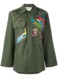 peacock embroidered jacket
