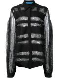 transparent striped pattern shirt