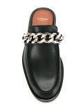 chain strap mules
