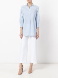 open neck striped shirt 